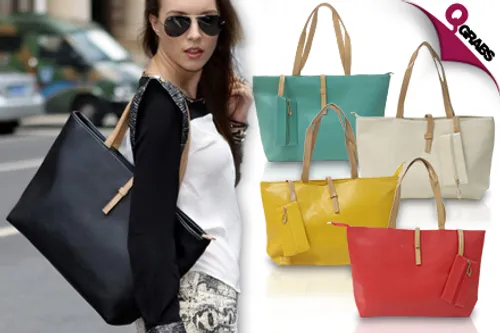 From QR39, Carry Everything You Need Ladies with a Tote Handbag - Available in 5 Popular Colors! (Up to QR138 Value)